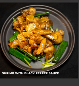 Shrimp with Black Pepper Sauce